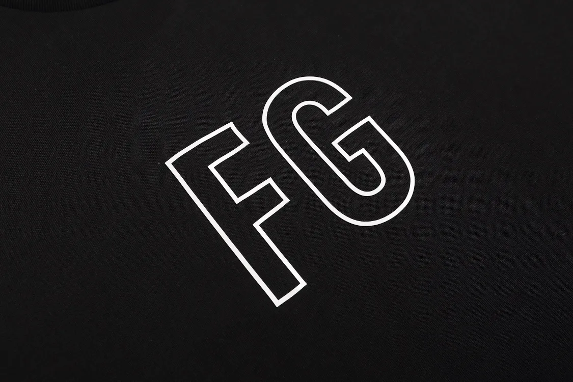 FEAR OF GOD ESSENTIALS FG T ：E 2329# ：Black White Sizes：S M L XL